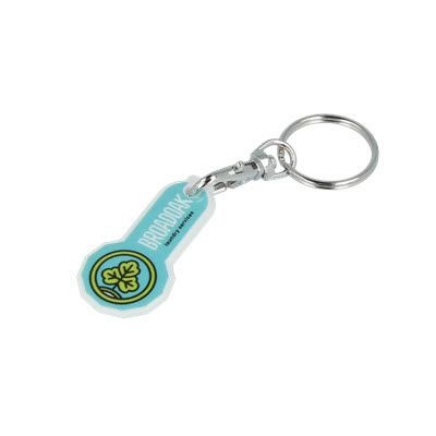 Picture of RECYCLED TROLLEY COIN KEYRING.