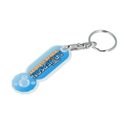 Picture of OLD £1 RECTANGULAR TROLLEY STICK KEYRING