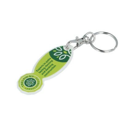 Picture of RECYCLED TROLLEY COIN KEYRING.