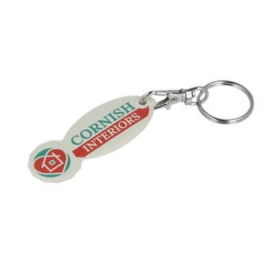 Picture of BIODEGRADABLE RHIPS B TROLLEY STICK OVAL KEYRING.