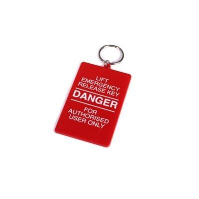 Picture of RECYCLED 80x50mm Rectangular Keyring.