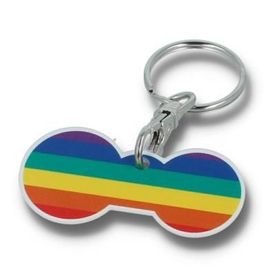 Picture of PRIDE TROLLEY COIN MULTI EURO KEYRING.