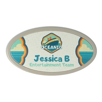 Picture of ECO RECYCLED OVAL SELECT NAME BADGE