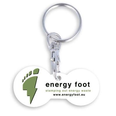 Picture of RECYCLED TROLLEY COIN MULTI EURO KEYRING