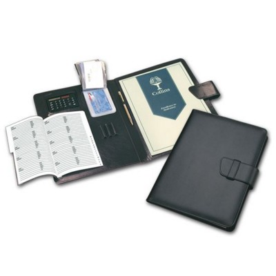 Picture of COLLINS PORTFOLIO CONFERENCE FOLDER with Strap in Black.