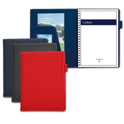 Picture of COLLINS A5 PU PADFOLIO CONFERENCE FOLDER with Spiral Wiro Bound Note Book.