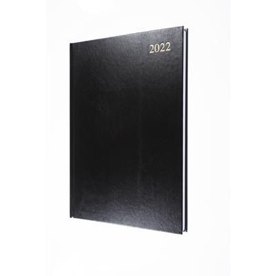 Picture of COLLINS ESSENTIAL A4 DAY PAGE DIARY in Black.