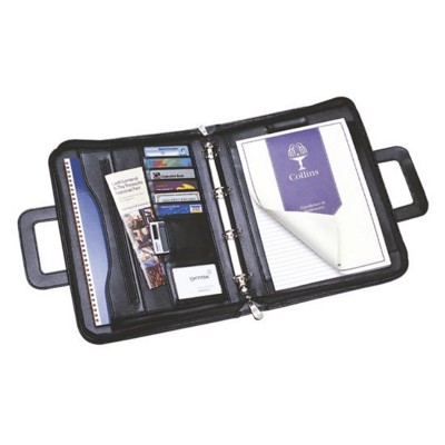 Picture of COLLINS PU CONFERENCE FOLDER with Retractable Handles in Black.