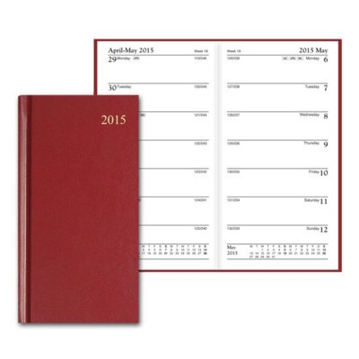 Picture of COLLINS ESSENTIAL SLIMCHART DIARY in Burgundy.