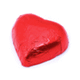 Picture of VALENTINE'S MILK CHOCOLATE PRALINE RED FOIL HEART