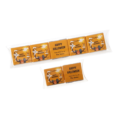 Picture of HALLOWEEN NEAPOLITAN CHOCOLATE ACETATE PILLOW PACKS.