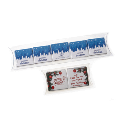 Picture of CHRISTMAS NEAPOLITAN CHOCOLATE ACETATE PILLOW PACK.