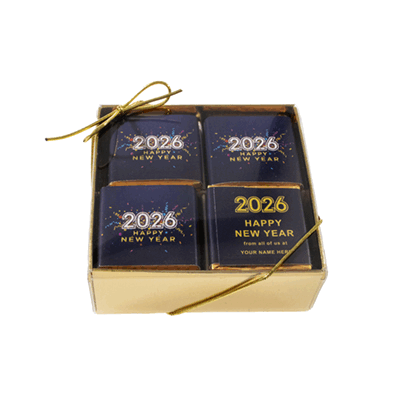 Picture of 2026 NEW YEAR 20 NEAPOLITAN CHOCOLATE GIFT BOXES with Bow.