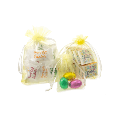 Picture of EASTER ORGANZA GIFT BAG with Chocolate or Sweets