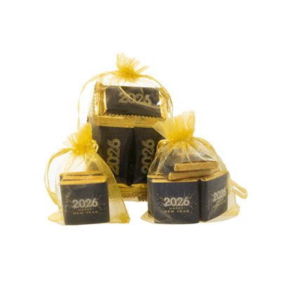 Picture of 2026 NEW YEAR ORGANZA GIFT BAGS with Chocolate or Sweets, Eco-friendly.