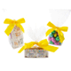 Picture of EASTER CLEAR TRANSPARENT SACHET GIFT BAG & BOW with Chocolate or Sweets