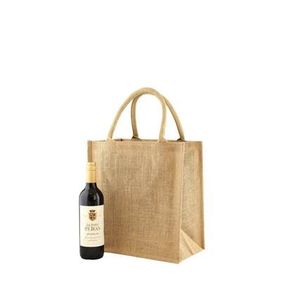 Picture of 6-BOTTLE ECO JUTE WINE BAG STURDY AND SIMPLE GIFT BAG.