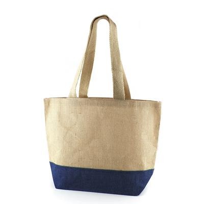 Picture of DUBU 100% ECO JUTE BLUE BAG with Dyed Jute Base & Long Dyed Cotton Webbing Handles.