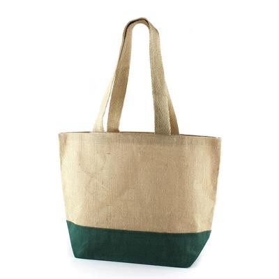 Picture of DUBU 100% ECO JUTE GREEN BAG with Dyed Jute Base & Long Dyed Cotton Webbing Handles