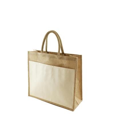 Picture of FUNO 100% ECO LAMINATED JUTE SHOPPER NATURAL BAG.