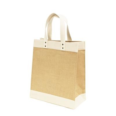 Picture of GIRI LAMINATED 100% ECO JUTE BAG with Canvas Trim & Inner Pocket.