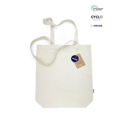 Picture of JODARI NATURAL 7OZ RECYCLED COTTON & RPET GUSSETED TOTE