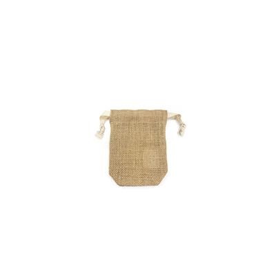 Picture of SMALL NATURAL JUTE DRAWSTRING POUCH with Bottom Gusset