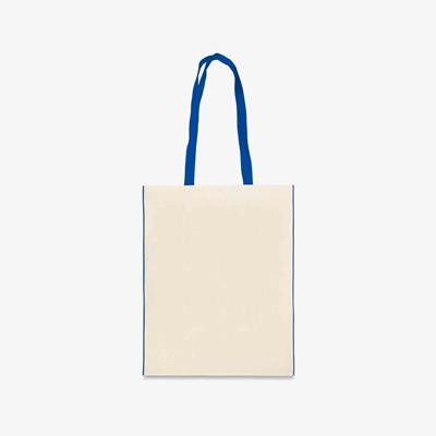 Picture of KASA 5OZ COTTON SHOPPER with Blue Handles & Trim