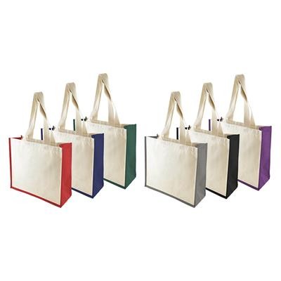 Picture of KONGONI NATURAL 10OZ CANVAS BAG with Dyed Jute Gusset