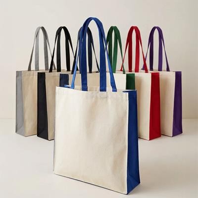 Picture of KUKU 10OZ CANVAS SHOPPER TOTE BAG with Dyed Gussets & Handles