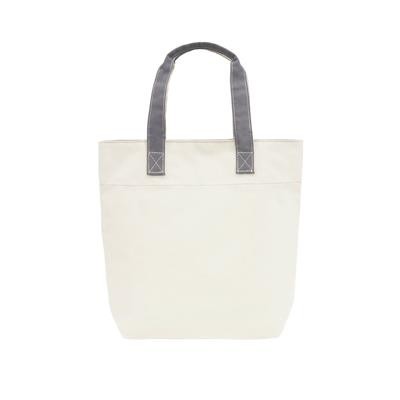 Picture of KAA 100% NATURAL CANVAS ECO SHOPPER 16OZ TOTE BAG with Medium Dyed Grey Canvas Handles.