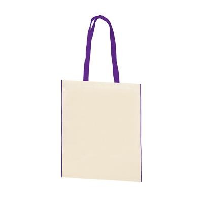 Picture of KASA PURPLE 100% COTTON ECO SHOPPER 5OZ TOTE BAG with Long Dyed Handles