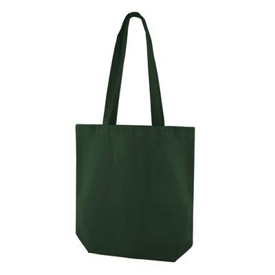 Picture of KINDI HUNTER GREEN 100% CANVAS ECO SHOPPER 10OZ TOTE BAG with Long Handles