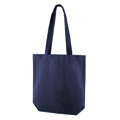 Picture of KINDI NAVY 100% CANVAS ECO SHOPPER 10OZ TOTE BAG with Long Handles.
