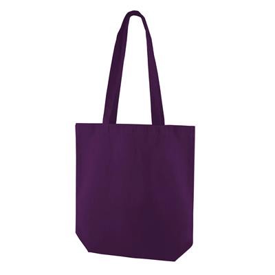 Picture of KINDI PURPLE 100% CANVAS ECO SHOPPER 10OZ TOTE BAG with Long Handles.