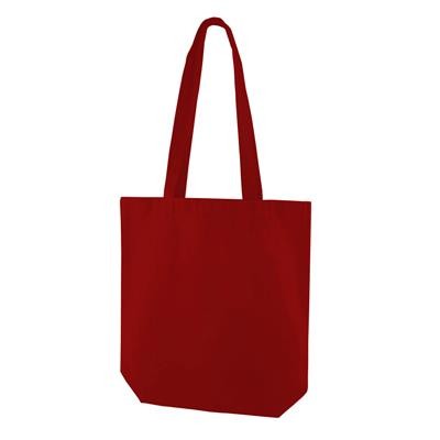 Picture of KINDI RED 100% CANVAS ECO SHOPPER 10OZ TOTE BAG with Long Handles