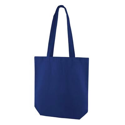Picture of KINDI ROYAL BLUE 100% CANVAS ECO SHOPPER 10OZ TOTE BAG with Long Handles.