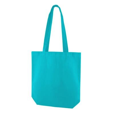 Picture of KINDI TURQUOISE 100% CANVAS ECO SHOPPER 10OZ TOTE BAG with Long Handles.