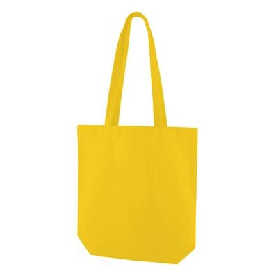 Picture of KINDI YELLOW 100% CANVAS ECO SHOPPER 10OZ TOTE BAG with Long Handles.