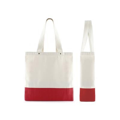 Picture of KOMBA RED 100% CANVAS ECO SHOPPER 10OZ TOTE BAG.