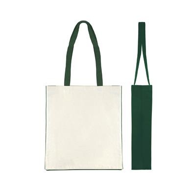Picture of KUKU GREEN 100% CANVAS ECO SHOPPER 10OZ TOTE BAG with Dyed Gussets & Long Handles.