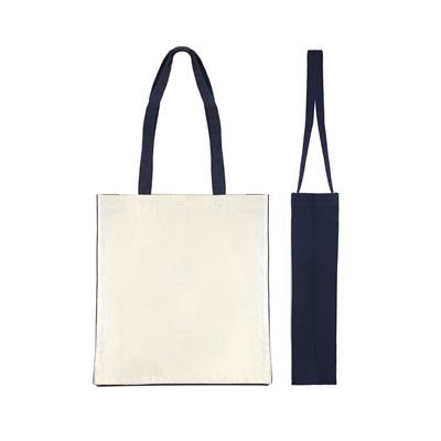 Picture of KUKU NAVY 100% CANVAS ECO SHOPPER 10OZ TOTE BAG.