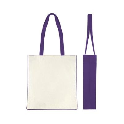 Picture of KUKU PURPLE 100% CANVAS ECO SHOPPER 10OZ TOTE BAG