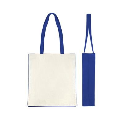 Picture of KUKU ROYAL BLUE 100% CANVAS ECO SHOPPER 10OZ TOTE BAG.