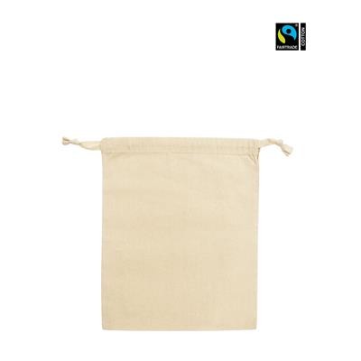 Picture of LARGE FAIRTRADE COTTON DRAWSTRING 5OZ POUCH with Cotton Tape Drawstring