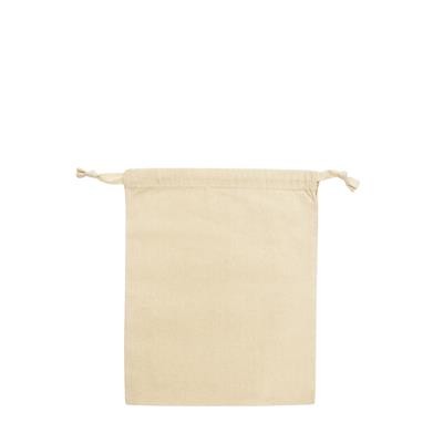 Picture of LARGE 100% COTTON DRAWSTRING 5OZ POUCH with Cotton Tape Drawstring.
