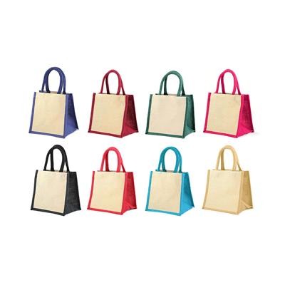 Picture of MINI JUKO LAMINATED JUTTON BAG with Dyed Handles & Gusset