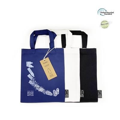 Picture of MINI RPET BLACK 100% 5OZ RECYCLED RPET MINI SHOPPER
