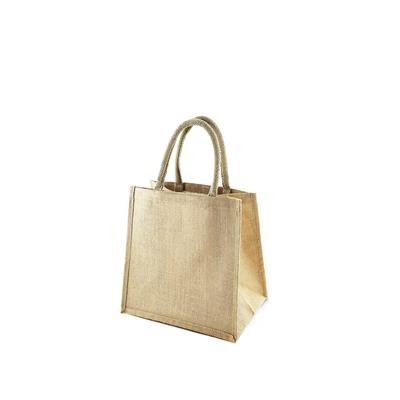 Picture of MAMBA 100% ECO MEDIUM LAMINATED JUTE BAG with Dyed Short Cotton Cord Handles.