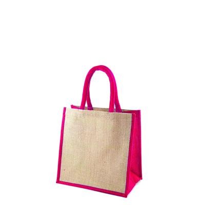 Picture of MAMBA CT PINK 100% ECO MEDIUM LAMINATED JUTE BAG.